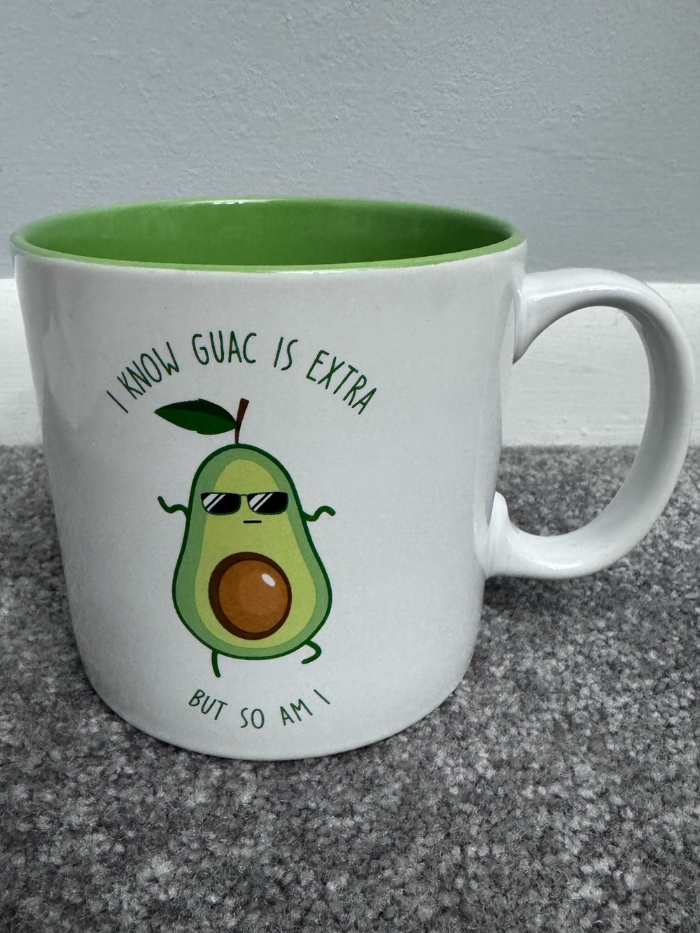 Cracker Barrel I know Guac is extra mug